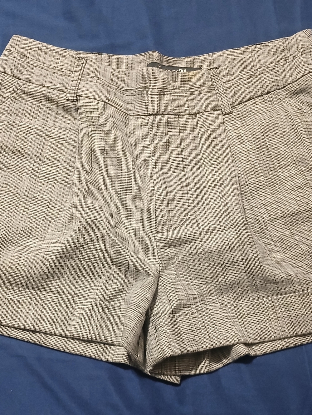 Forever 21 Grey Plaid Tailored Shorts